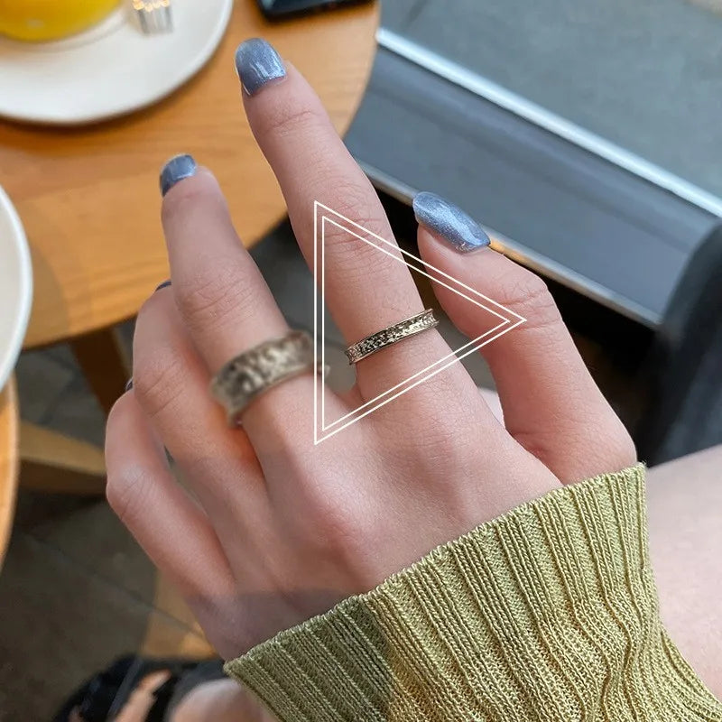 Simple Geometric Fine Simple Weaving Copper Ring Wholesale