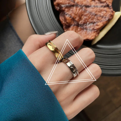 Simple Geometric Fine Simple Weaving Copper Ring Wholesale