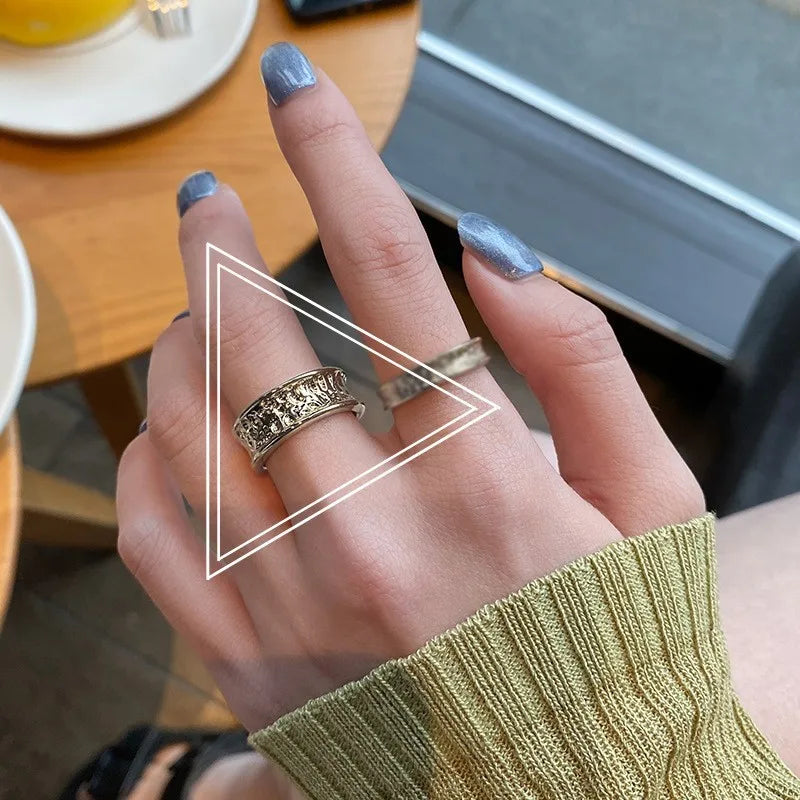 Simple Geometric Fine Simple Weaving Copper Ring Wholesale