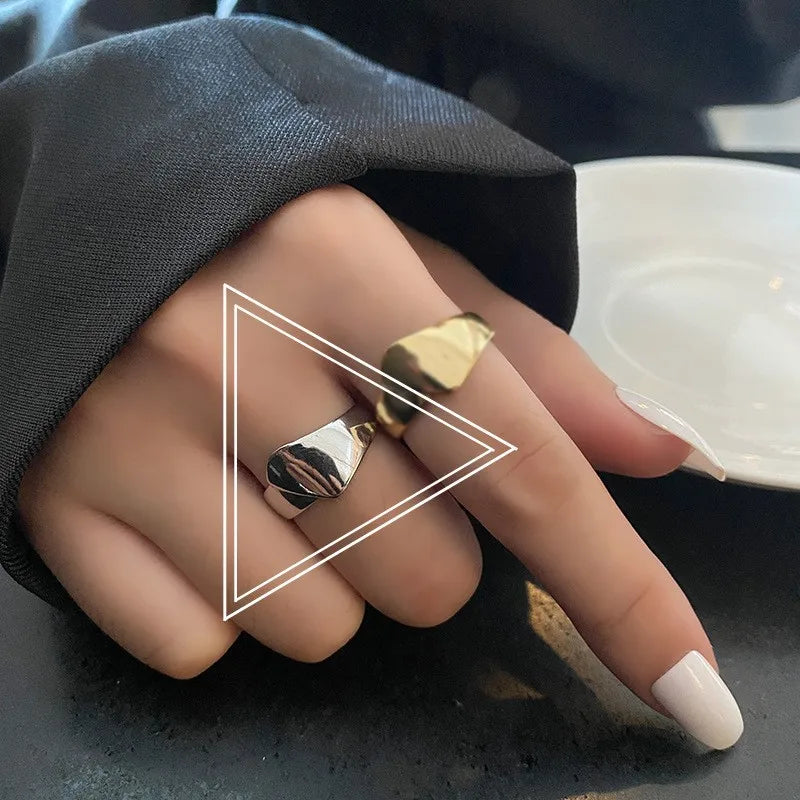 Simple Geometric Fine Simple Weaving Copper Ring Wholesale