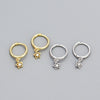 Simple Geometric Fivepointed Star Diamond Ear Buckle S925 Silver Electroplated Women's Earrings
