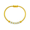 Simple Geometric Full Diamond Spacer Beaded Titanium Steel Magnet Buckle Heavy Metal Jewelry Bracelet With Electroplating