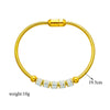 Simple Geometric Full Diamond Spacer Beaded Titanium Steel Magnet Buckle Heavy Metal Jewelry Bracelet With Electroplating