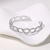 Simple Geometric Hollow Titanium Steel And Stainless Steel Female Bracelet With Electroplating Treatment