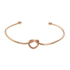 Simple Geometric Love Knot Open Metal Bracelet With Electroplated Finish Minimalist Unisex Cuff Bracelet