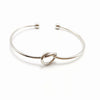 Simple Geometric Love Knot Open Metal Bracelet With Electroplated Finish Minimalist Unisex Cuff Bracelet