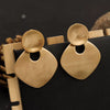 Simple Geometric Matte Metal Drop Earrings For Women Long Statement Dangle Earrings Wholesale