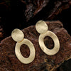 Simple Geometric Matte Metal Drop Earrings For Women Long Statement Dangle Earrings Wholesale