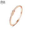 Simple Geometric Microinlaid Zircon Bracelet For Women Copper Fashion Jewelry With A Delicate Chain