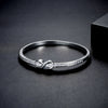 Simple Geometric Microinlaid Zircon Bracelet For Women Copper Fashion Jewelry With A Delicate Chain