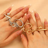 Simple Geometric Open Ring For Women Alloy Material With Electroplating Treatment