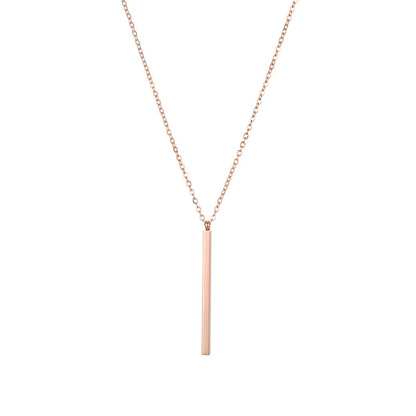 Simple Geometric Rectangular Stainless Steel Necklace