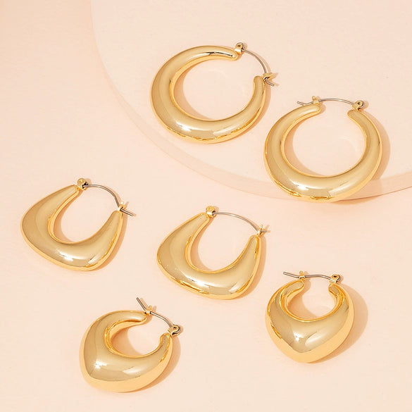 Simple Geometric Resin Circle Earrings For Women Retro Lightweight Fashion Earrings Wholesale