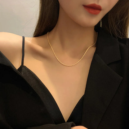 Simple Geometric Solid Color Titanium Steel Clavicle Chain Wholesale