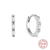 Simple Geometric Square S925 Sterling Silver Electroplated Earrings For Women