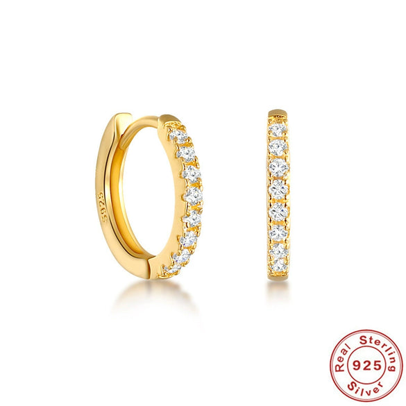 Simple Geometric Square S925 Sterling Silver Electroplated Earrings For Women