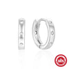 Simple Geometric Square S925 Sterling Silver Electroplated Earrings For Women
