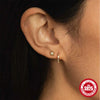 Simple Geometric Square S925 Sterling Silver Electroplated Earrings For Women