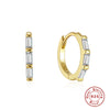 Simple Geometric Square S925 Sterling Silver Electroplated Earrings For Women