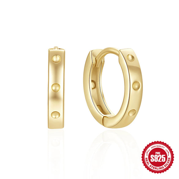 Simple Geometric Square S925 Sterling Silver Electroplated Earrings For Women