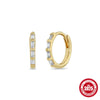 Simple Geometric Square S925 Sterling Silver Electroplated Earrings For Women