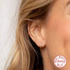 Simple Geometric Square S925 Sterling Silver Electroplated Earrings For Women