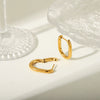 Simple Geometric Stainless Steel Goldplated Earrings For Women