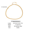 Simple Geometric Stainless Steel Side Chain Necklace Bracelet Anklet Suit With Pvd Furnace Vacuum Real Gold Plating