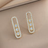 Simple Geometric Titanium Steel Necklace For Women With Zircon Light Luxury Niche Design Vacuum Furnace Electroplated For Allergy Prevention And Color Retention