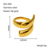 Simple Geometric 316L Stainless Steel Ring With Electroplating