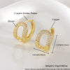 Simple Geometric Ushaped Copper Electroplated Women's Earrings
