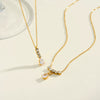 Simple Geometric Water Drop Pendant Necklace In Stainless Steel With Vacuum Plated Finish For Women