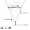 Simple Geometric Water Drop Pendant Necklace In Stainless Steel With Vacuum Plated Finish For Women