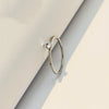Simple Geometric Zircon Decorative Titanium Steel Ring For Women Rose Gold Electroplated Fadeless Fashion Index Finger Ring