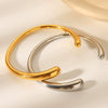 Simple Gloss Texture Stainless Steel Open Bracelet Women's Cold Style Light Luxury Electroplated Geometric Bracelet