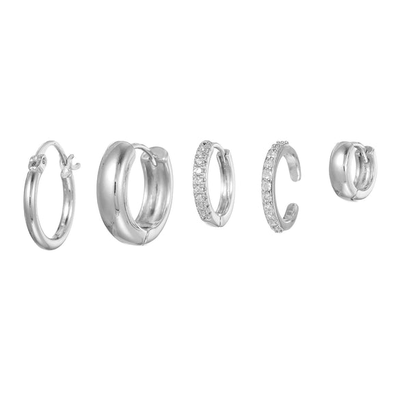 Simple Glossy Circle Highend Twisted Copper Needle Earrings With Geometric Pattern And Zirconia Processing