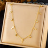 Simple Gold Plated Stainless Steel Butterfly Dragonfly Insect Pendant Necklace For Women