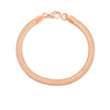 Simple Gold Plated Titanium Steel Flat Snake Chain Bracelet Geometric Diamond Pattern Stainless Steel Unisex Jewelry