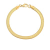 Simple Gold Plated Titanium Steel Flat Snake Chain Bracelet Geometric Diamond Pattern Stainless Steel Unisex Jewelry