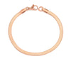 Simple Gold Plated Titanium Steel Flat Snake Chain Bracelet Geometric Diamond Pattern Stainless Steel Unisex Jewelry