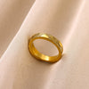Simple Goldplated Copper Ring For Men And Women Couple Style With Sun Light Relief Design And Electroplating Treatment
