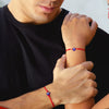 Simple Hand Woven Cord Braided Evil Eye Bracelet Geometric Black And Red Rope Couple Jewelry For Unisex
