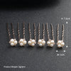 Simple Handmade Alloy U Shape Bridal Hair Pin With Pearl And Rhinestone Wedding Hair Accessory For Women