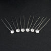 Simple Handmade Alloy U Shape Bridal Hair Pin With Pearl And Rhinestone Wedding Hair Accessory For Women