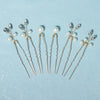 Simple Handmade Alloy U Shape Bridal Hair Pin With Pearl And Rhinestone Wedding Hair Accessory For Women
