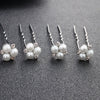 Simple Handmade Alloy U Shape Bridal Hair Pin With Pearl And Rhinestone Wedding Hair Accessory For Women