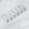 Simple Handmade Alloy U Shape Bridal Hair Pin With Pearl And Rhinestone Wedding Hair Accessory For Women