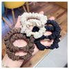Simple Handmade Cloth Heart Hair Scrunchie High Elastic Fabric Hair Band For Women