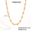 Simple Handmade Stainless Steel Cross Chain Jewelry Set For Women With Pvd Furnace Vacuum Real Gold Plating