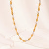 Simple Handmade Stainless Steel Cross Chain Jewelry Set For Women With Pvd Furnace Vacuum Real Gold Plating